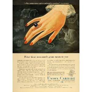   Synthetic Star Sapphire Ring   Original Print Ad