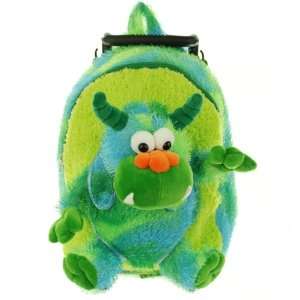   8059 Green Monster Plush Roller Backpack + Free Gift Toys & Games