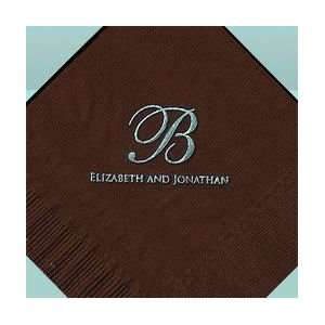  Serenity Foil Stamped Personalized Napkins   Set of 50 