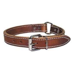  3/4 RC 2 ply Leather collar (Size: 16)   Color: Brown 