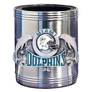 Miami Dolphins Stainless Steel Beverage Can Cooler   NFL Football Fan 