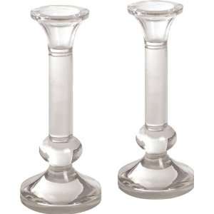   of Two Kensington Collection Glass Candlestick Holders