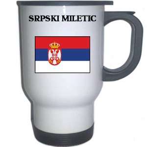  Serbia   SRPSKI MILETIC White Stainless Steel Mug 
