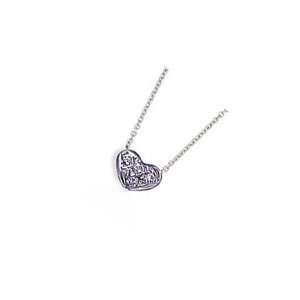   Diamond Heart Shaped Necklace (0.04 ct.tw.): Evyatar Rabbani: Jewelry