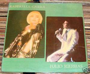 JULIO IGLESIAS RAFFAELLA CARRA only PERU RARE VG+ LP  