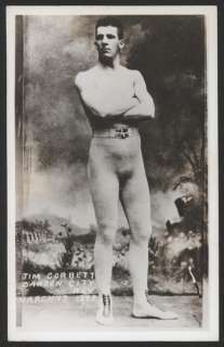 1930s 2nd Gen RPPC   1897 Jim Corbett Carson City Fight  