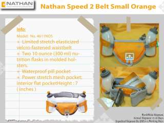 Nathan Speed 2 Belt Hydration Small Orange Sport Bike Water Free 