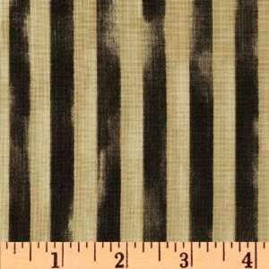  44 Wide Cupcakery Sponged Stripe Brown/Beige Fabric By 
