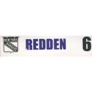  Wade Redden #6 New York Rangers Game Used Locker Room Name 