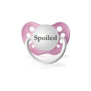  3 Pink Orthodontic Expression Pacifiers Spoiled Baby