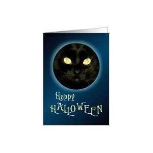  Halloween Black Cat In The Moon Fun Card Health 