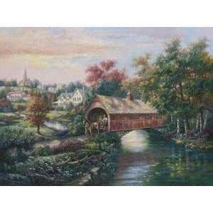  Pheasant River Bridge artist: Carl Valente 30x24.5: Home 