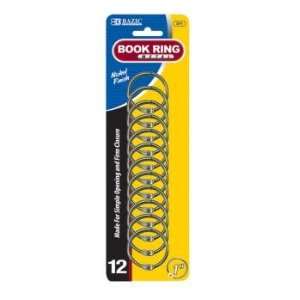   A12 BAZIC 1 Metal Book Rings (12/Pack) Case Pack 144