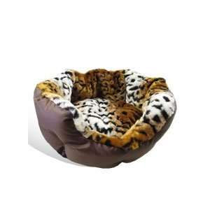   : 26x22x9 Large Tiger Print Super Soft Dog Cat Pet Bed: Pet Supplies