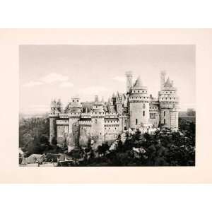1904 Photogravure Chateau Pierrefonds Oise Picardie Fortress Medieval 