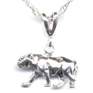   : 16 Panther Chain Necklace Sterling Silver Jewelry: Everything Else