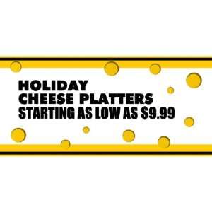    3x6 Vinyl Banner   Holiday Cheese Platters 