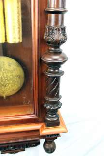 HIGHLY CARVED GERMAN GRAND SONNERIE 3 WEIGHT VIENNA REGULATOR WALL 