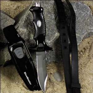  DiveMaster Divers Knife with Black Case Sports 