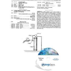  NEW Patent CD for VAPOR EMISSION CONTROL SYSTEM 