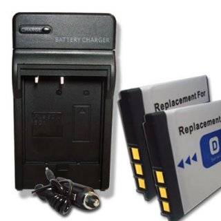 2P Lithium Ion Battery + Charger for Sony CyberShot DSC T2 DSC T200 