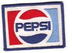 Pepsi Patch Embroidered Soda Soft Drink blue edge  