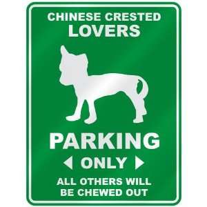   CHINESE CRESTED LOVERS PARKING ONLY  PARKING SIGN DOG 