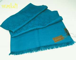 Auth GUCCI wool/silk GG web Monogram PASHMINA shawl NWT  