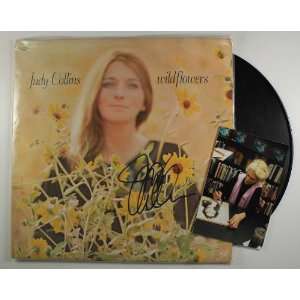 Judy Collins Autographed Wild Flowers Record Album