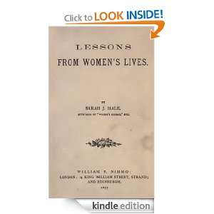 Lessons from womens lives Sarah Josepha Buell Hale  