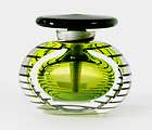 Correia Art Glass Chartreuse Perfume Bottle Signed Numb