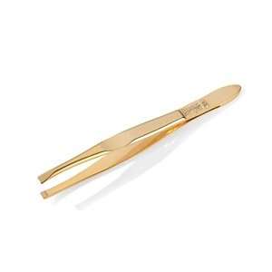   Gold Plated Straight Tweezers by Niegeloh. Made in Solingen, Germany