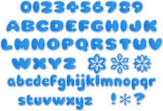 Snowflakes Alphabet Font Machine Embroidery Designs 4x4