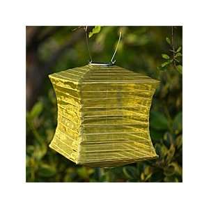  Outdoor Solar Square Lantern   Moss Colored with White LED 