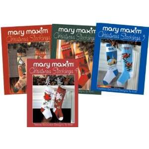  Mary Maxim Christmas Stockings Pattern Books Arts, Crafts 
