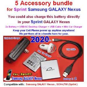  NEW 2x 2020mAh High Power GALAXY Nexus L700 Battery Mini 