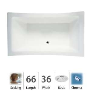   Bathtub with Basic Controls, Chromatherapy and Center Drain ALL6636