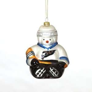   Washington Capitals NHL Glass Snowman Ornament (5.5) 
