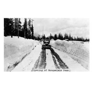  Snoqualmie Pass, Washington, View of Model T Braving a 