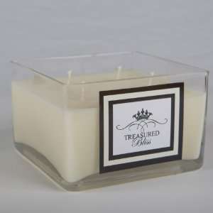 square Specialty Candle. Packaged in a Beautiful Organza Wrap, Cinched 