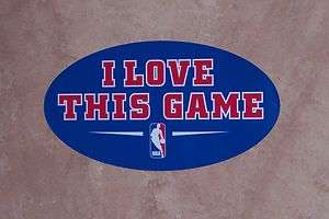 NBA Slogan FATHEAD I LOVE THIS GAME Logo 15x8 Wall Graphic Decal 