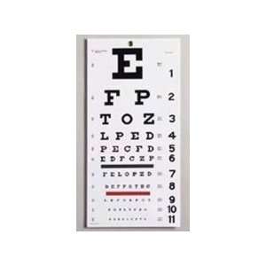  Snellen Eye Chart 22 L x 11 W