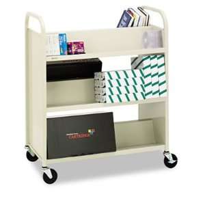   Steel Slant Shelf Double Sided Book Carts BREV336: Office Products