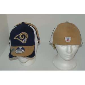 NFL St Louis Rams Official Sideline Post Season Flex Fit Hat Cap Lid 
