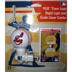  Cleveland Indians Night Light and Outlet Cover Set Sports 