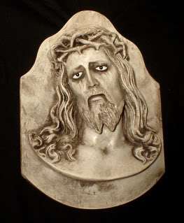Miracle Jesus Wall Bust EYES FOLLOW YOU Sculpture  