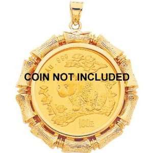    14K Yellow Gold Bezel for 1oz Chinese Panda Coin G: Jewelry
