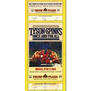  Mike Tyson & Michael Spinks Fight Ticket   Boxing Tickets 