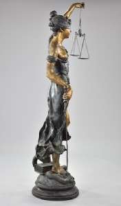 Broncee la estatua “justicia ciega” por Alois Mayer