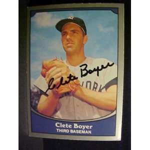 Clete Boyer New York Yankees #10 1990 Baseball Legends Signed Baseball 